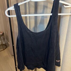 Hollister Blue Sleeveless Crop Tank Top